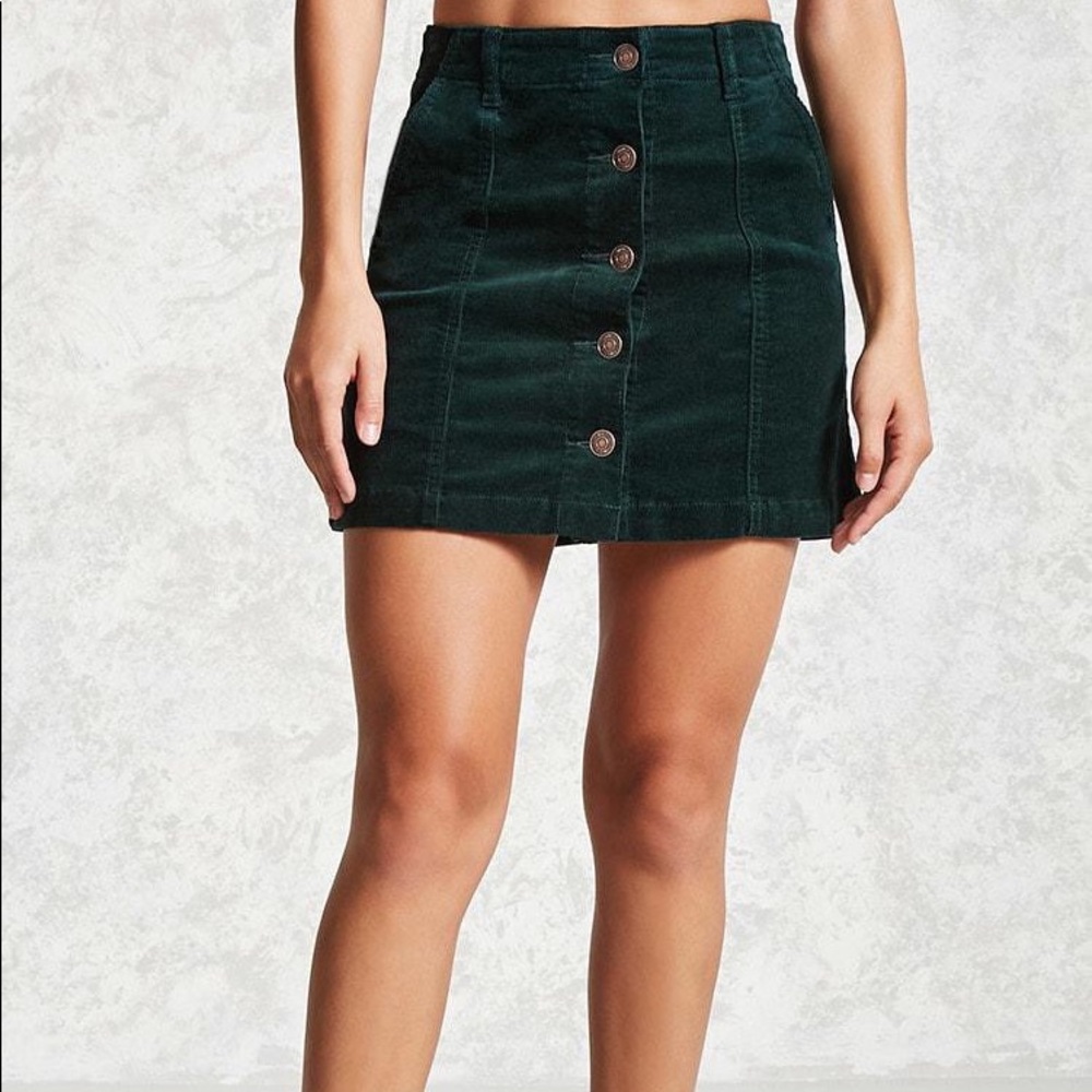 dark green corduroy skirt never worn